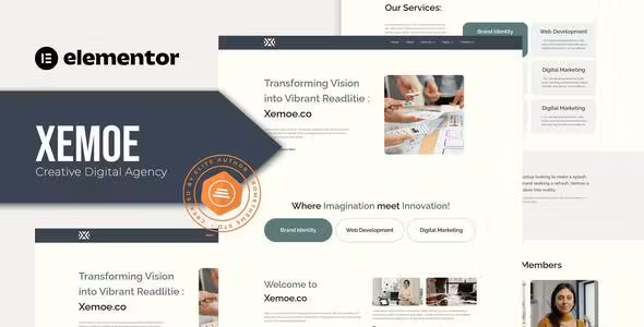 Xemoe Digital Creative Agency Elementor Template Kit