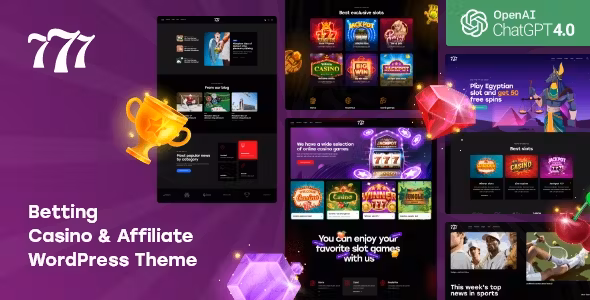 777 Betting, Casino & Affiliate WordPress Theme