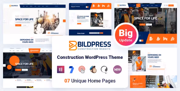 BildPress Construction WordPress Theme + RTL