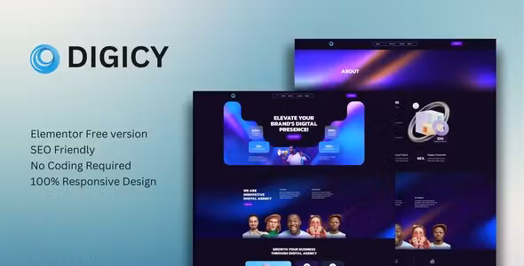 Digicy Digital Marketing Agency Elementor Template Kit