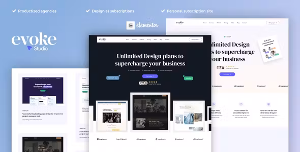 EvokeStudio Creative Digital Agency Elementor Pro Template Kit
