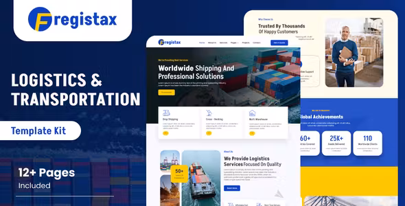 Fregistax Cargo & Logistics Elementor Template Kit