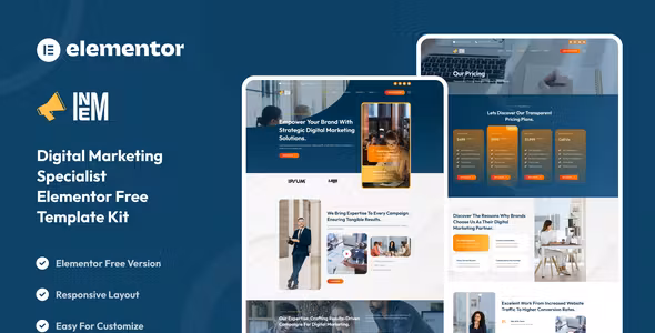Inem Digital Marketing Specialist Elementor Template Kit