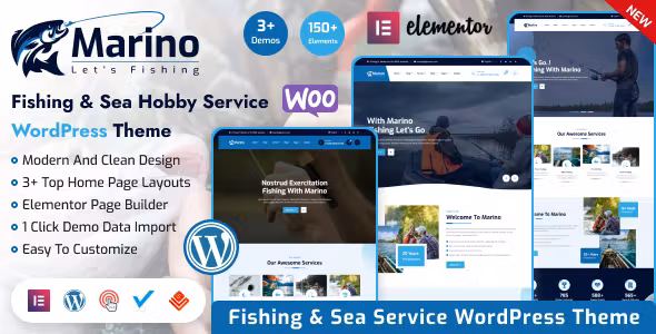 Marino Fishing & Sea Hobby WordPress Theme