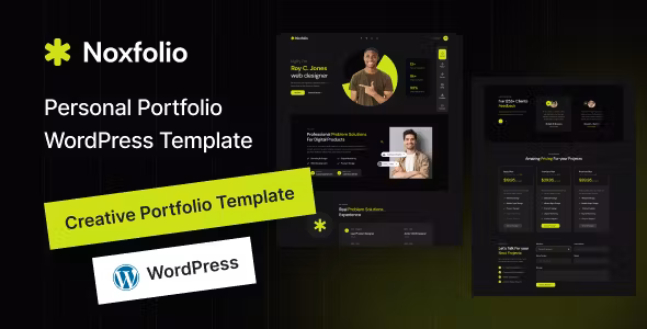 Noxfolio Personal Portfolio Resume Elementor WordPress Theme