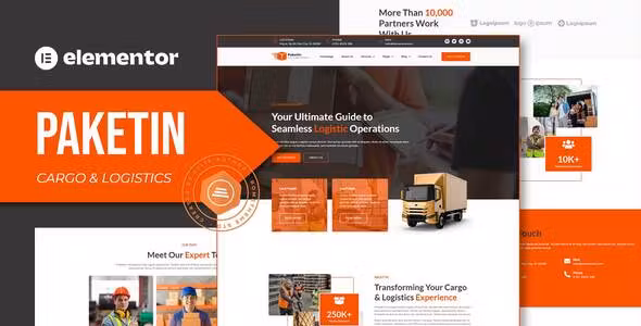 Paketin Cargo and Logistics Elementor Template Kit
