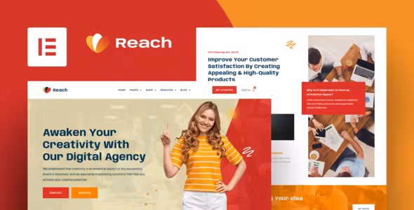 Reach Digital Agency & Creative Elementor Template Kit