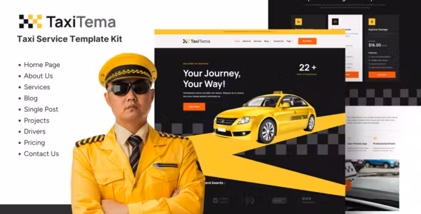 Taxitema Taxi Drivers Business Template Kit