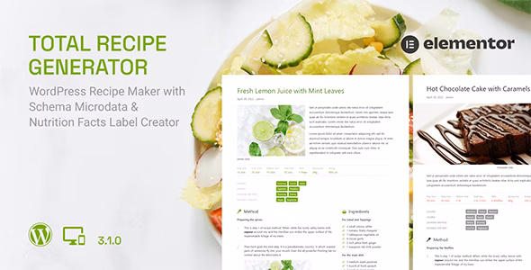 Total Recipe Generator Elementor Recipe Maker