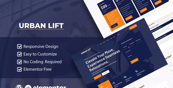 UrbanLift Moving Company Service Elementor Template Kit