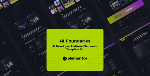 AI Foundaries Software Developer Platform Elementor Template Kit