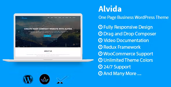 Alvida One Page Business WordPress Theme