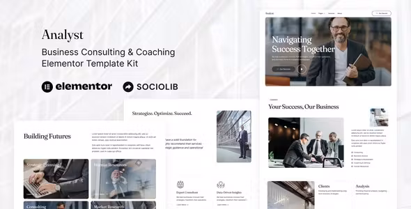Analyst Business Consulting & Coaching Elementor Template Kit