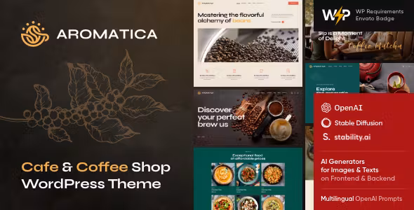 Aromatica Cafe & Coffee Shop WordPress Theme