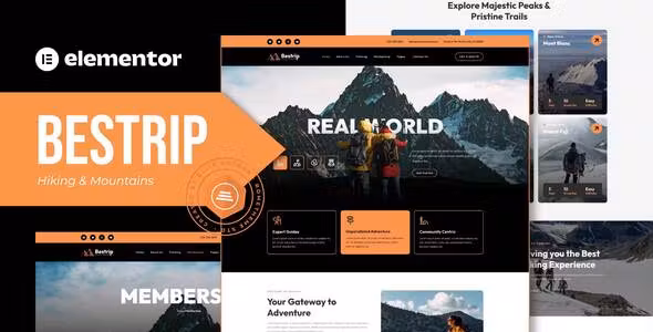 Bestrip Hiking & Mountain Elementor Template Kit