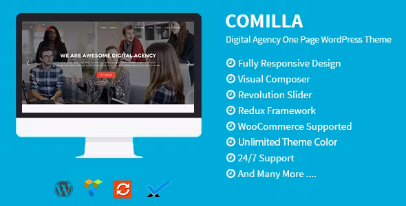 Comilla Digital Agency One Page WordPress Theme