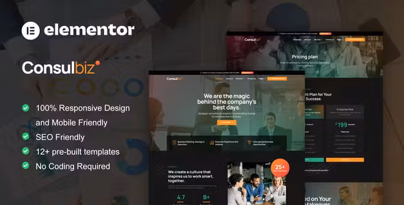 ConsulBiz Business Consultant Elementor Template Kit