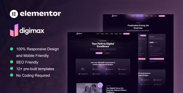 Digimax Digital Marketing Agency Elementor Template Kit