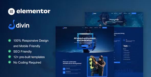 Divin Diving Club Elementor ProTemplate Kit