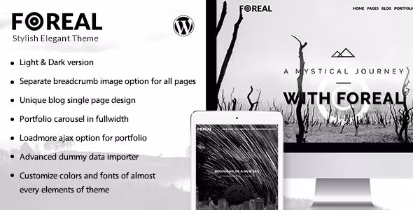 Foreal Director, Writer WordPress Theme