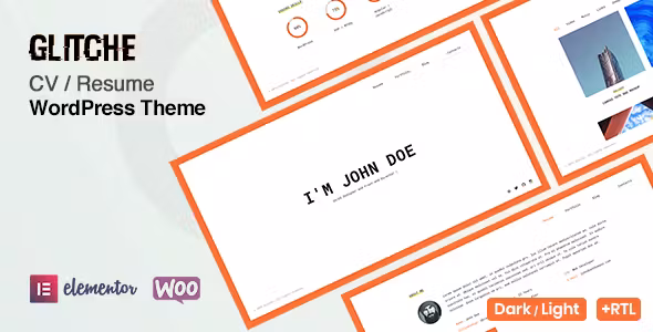 Glitche Resume WordPress Theme