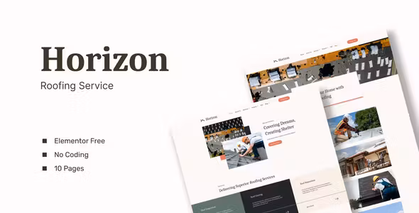 Horizon Roofing Service Elementor Template Kits