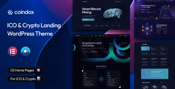 ICO & Crypto Landing WordPress Theme