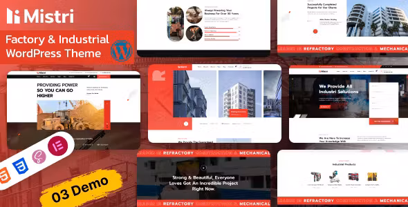 Mistri – Factory & Industrial WordPress Theme