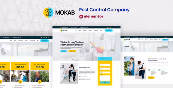 Mokab Pest Control Services Elementor Pro Template Kit