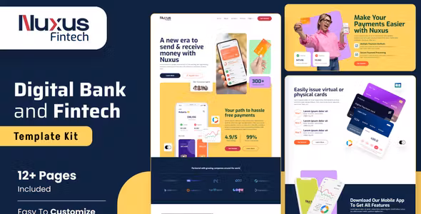 Nuxus Online Payment Gateway Elementor Template Kit