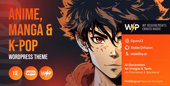 Otaku Anime, Manga & K Pop WordPress Theme