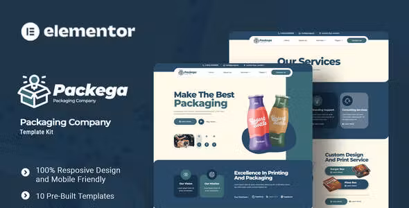 Packega Packaging Company Elementor Template Kit