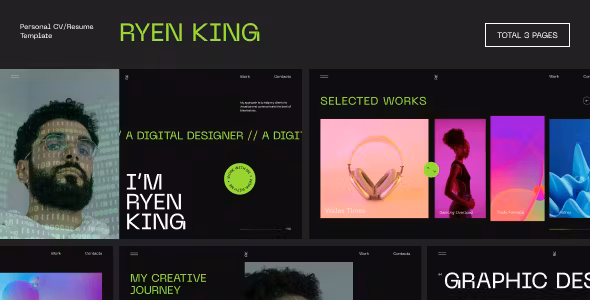 Ryen King Personal CV/Resume WordPress Theme