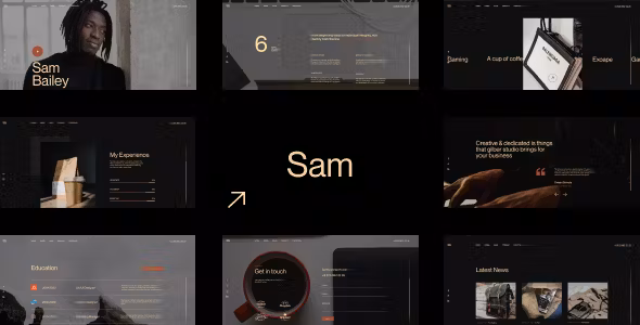 Sam Bailey Personal CV/Resume WordPress Theme