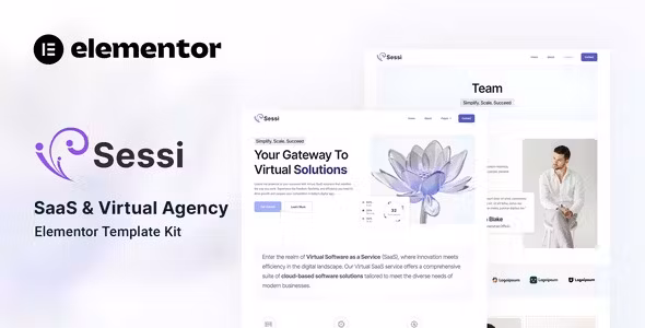 Sessi Saas & Virtual Agency Elementor Template Kit