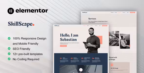 SkillScape Creative Agency & Portfolio Elementor Template Kit