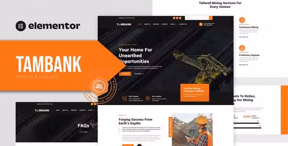 Tambank Mining & Industry Elementor Pro Template Kit