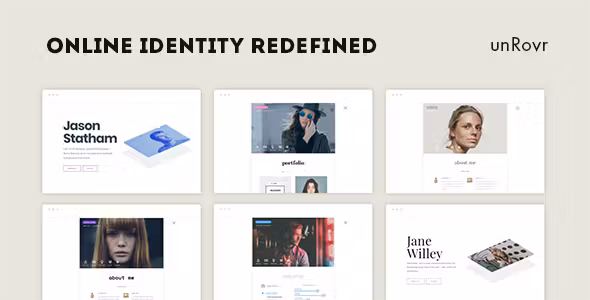 unRovr Animated vCard & Resume WordPress Theme