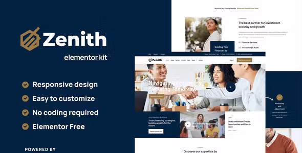 Zenith Investment & Business Opportunity Elementor Template Kit