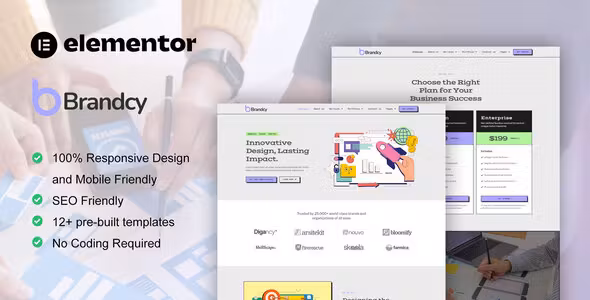 Brandcy Branding & Digital Marketing Agency Elementor Template Kit
