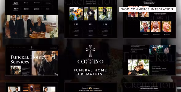 Coffino Funeral Home Services & Cremation Elementor Pro Template Kit