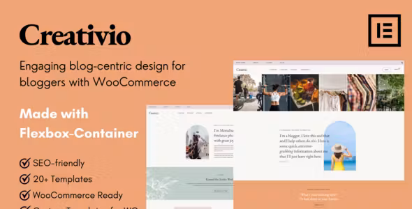 Creativio Blogger & Entrepreneurs Elementor Template Kit