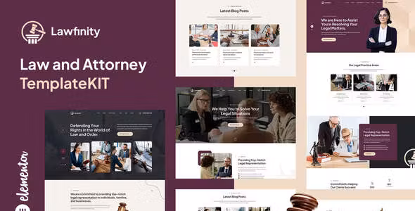 Lawfinity Law & Attorney Elementor Template Kit