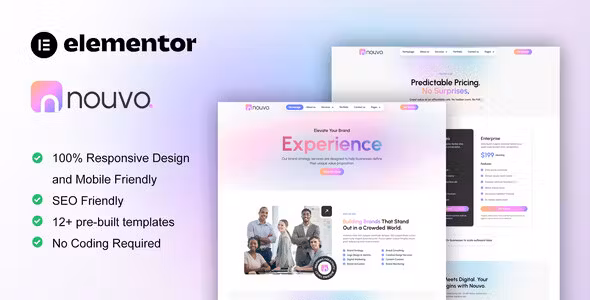 Nouvo Digital Marketing Agency Elementor Pro Template Kit