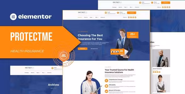 Protectme Health Insurance Elementor Template Kit
