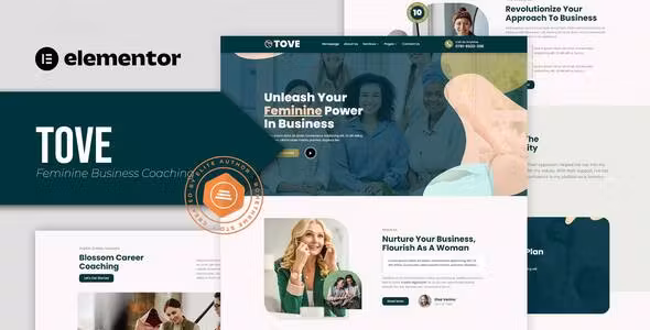 Tove Feminine Business Coaching Elementor Template Kit