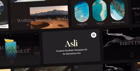Asli – Creative Portfolio Elementor Pro Template Kit