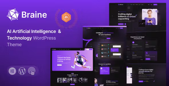 Braine Digital AI Tech Software WordPress Theme
