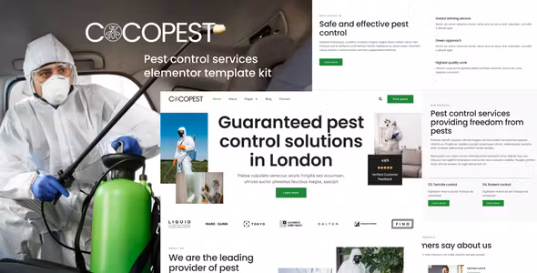Cocopest Pest Control Services Elementor Template Kit