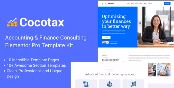 Cocotax Accounting Elementor Pro Template Kit